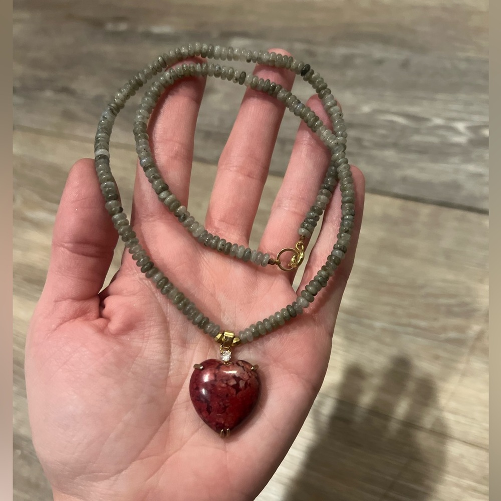 Red Jasper & Labradorite Necklace
